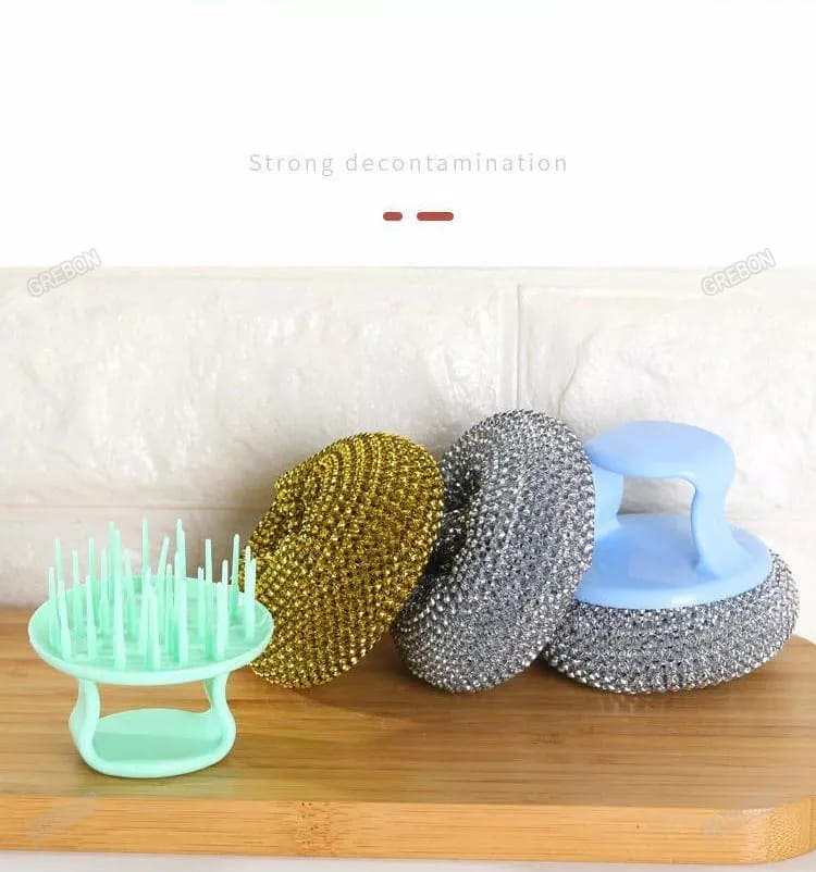 Kitchen Pot Cleaning Scrubbing Brush, Dish Bowl Washing Cleaner, Scourer For Cookware Cleaning, Pan Cleaning Scrubber Kitchen Pot Cleaning Scrubbing Brush, Dish Bowl Washing Cleaner, Scourer For Cookware Cleaning, Pan Cleaning Scrubber